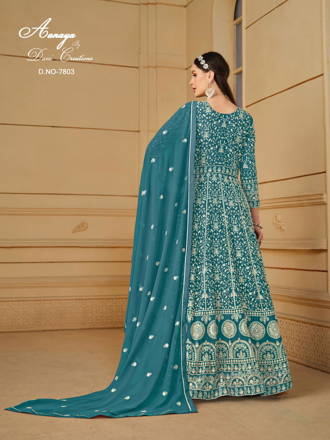 Aanaya Vol 178 Series 7800 Georgette Wedding Wear Gown With Dupatta Wholesale Market In Surat
